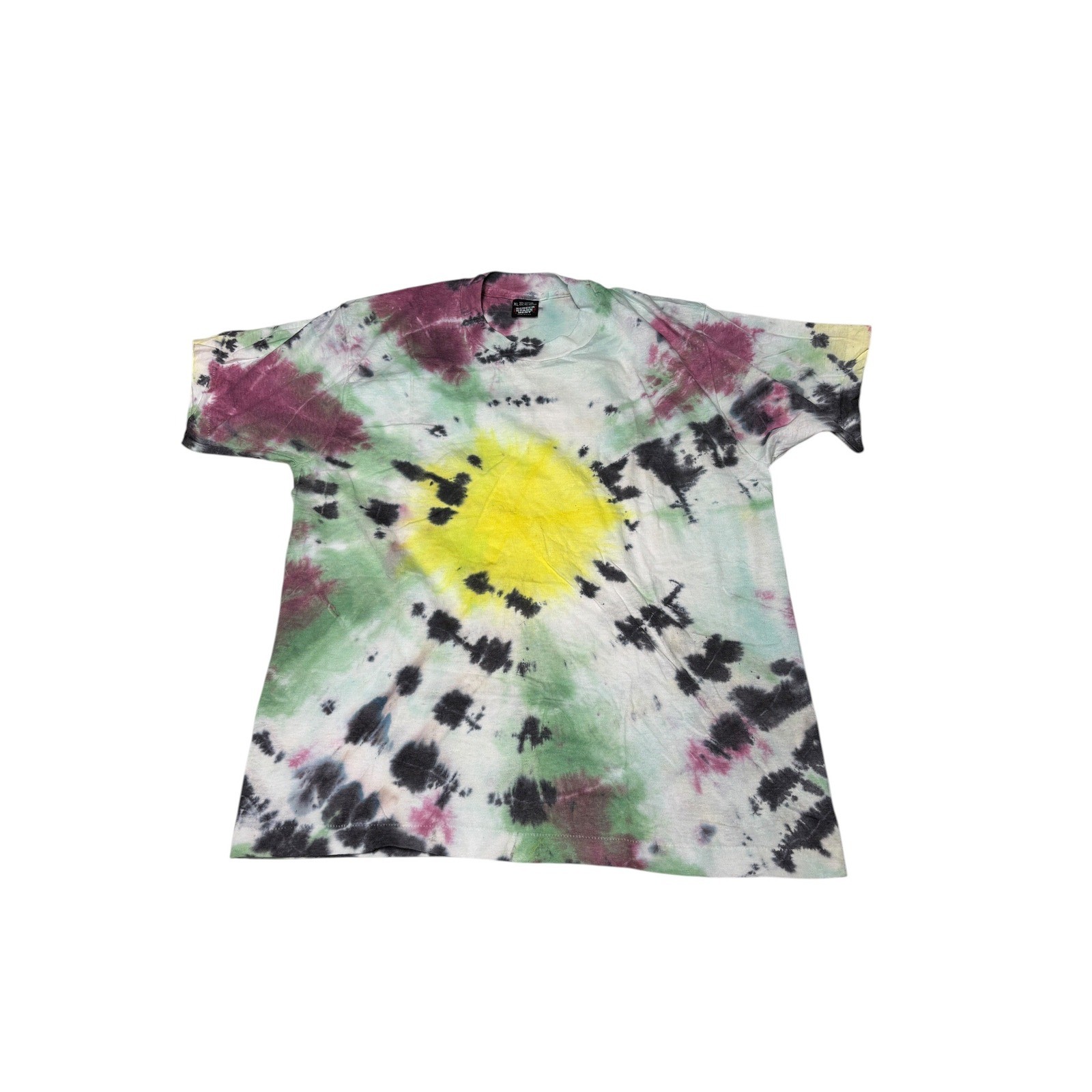 Vintage 90s Screen Stars Best Tie Dye Sunburst T-Shirt XL Men Single Stitch USA