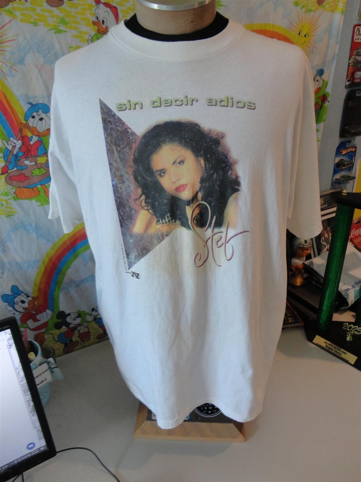 Vintage 90s Stef Sin Decir Adios ZAZ Records RARE Tejano T Shirt XL
