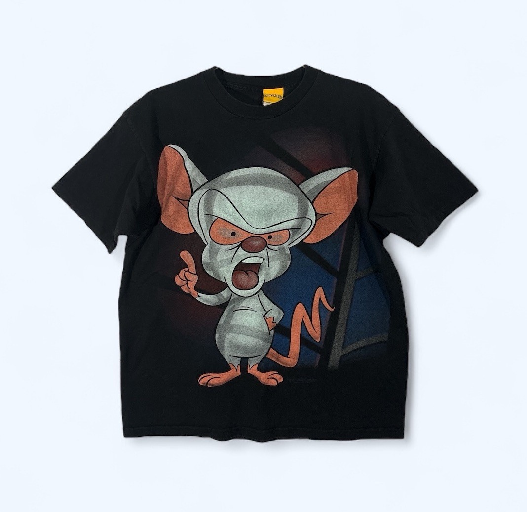 PINKY BRAIN CARTOON TV SHOW COMEDY SINGLE STITCH WB t-shirt XL VTG 90s