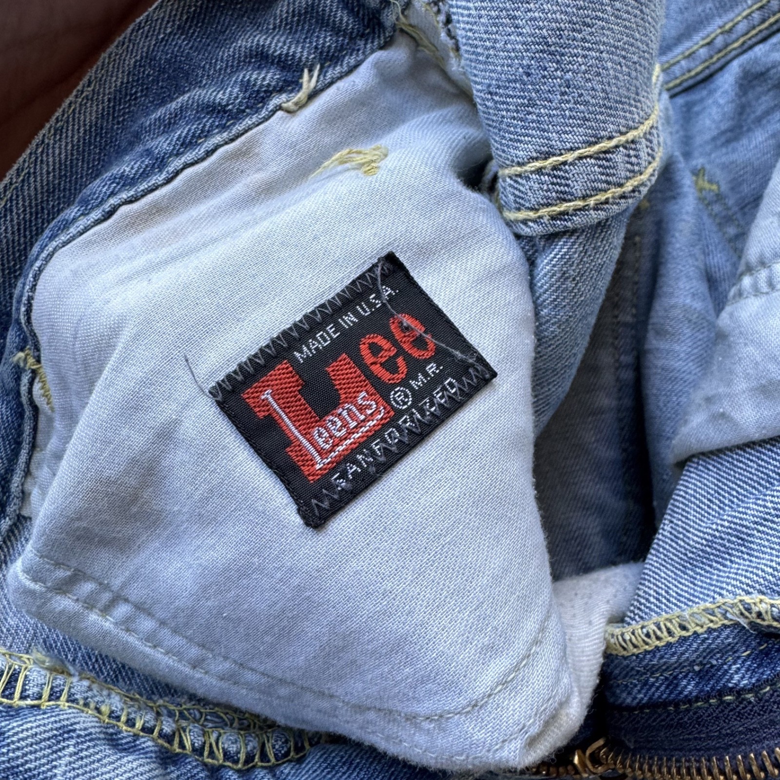 1960s/70s Distressed Lee Leens Flare Jeans 30×29