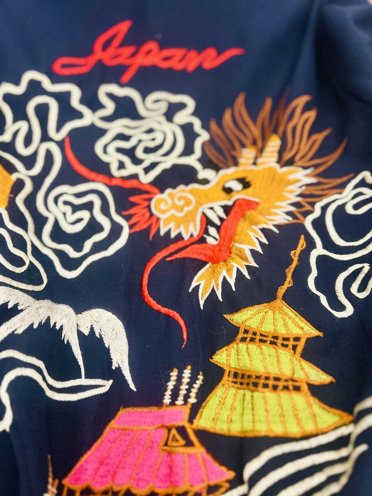 Japanese Sukajan inspired embroidered U.S. Navy Bomber Jacket