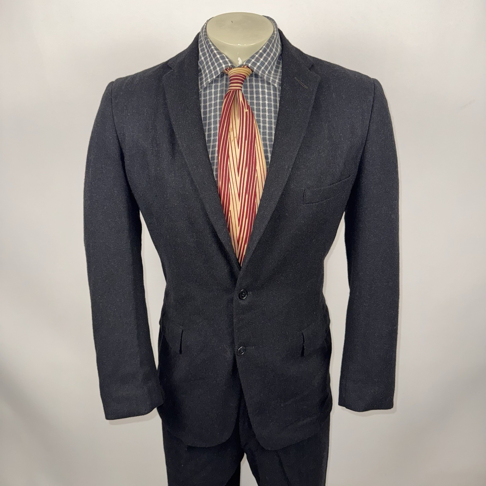 1950s Pennshire Clothes Suit Mens 40 Jacket 30 28 Pants Drop Loop Wool Vtg 50s