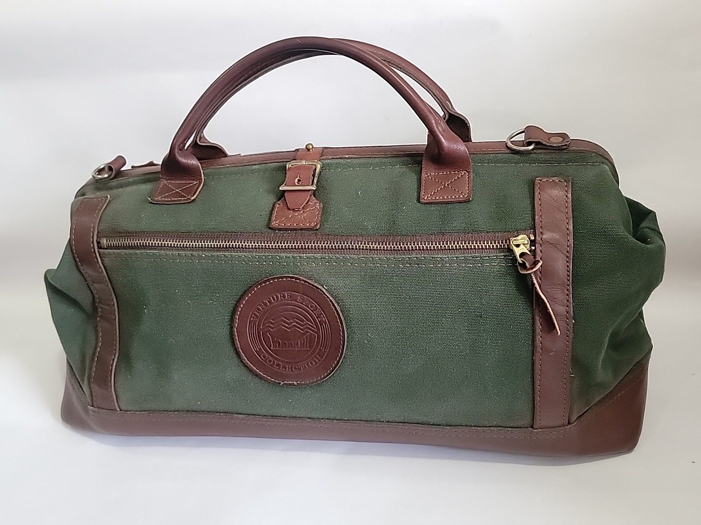 VTG USA Venture Sport Leather/Canvas Lineman Duffle Tote Tool Bag “Filson Style
