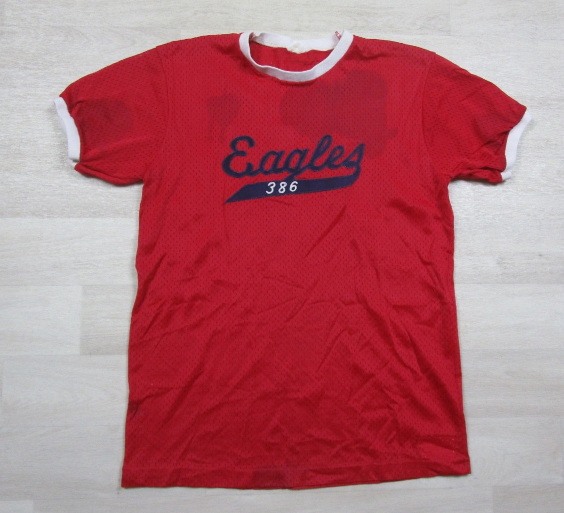 Vintage 80s Football Jersey Mesh Made in USA Men’s (M) Eagles 386 Ohio #4