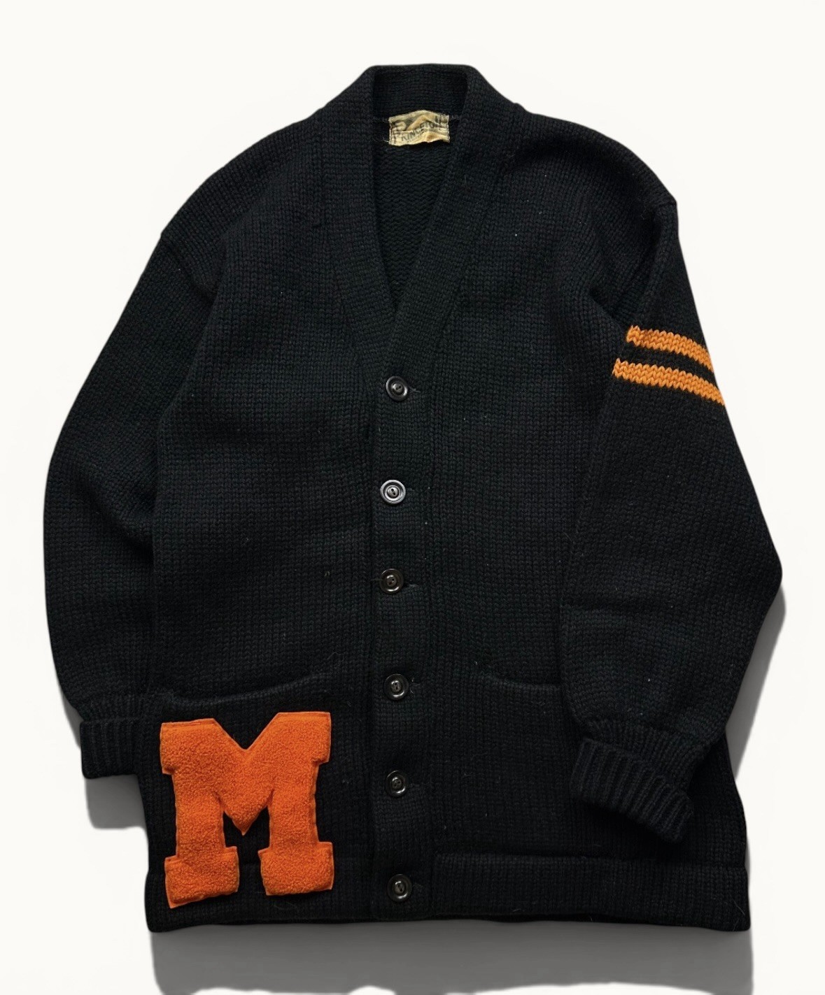 Vintage Men’s Mercer College Princeton Knitting Mills Cardigan Knit 60s USA Sz M