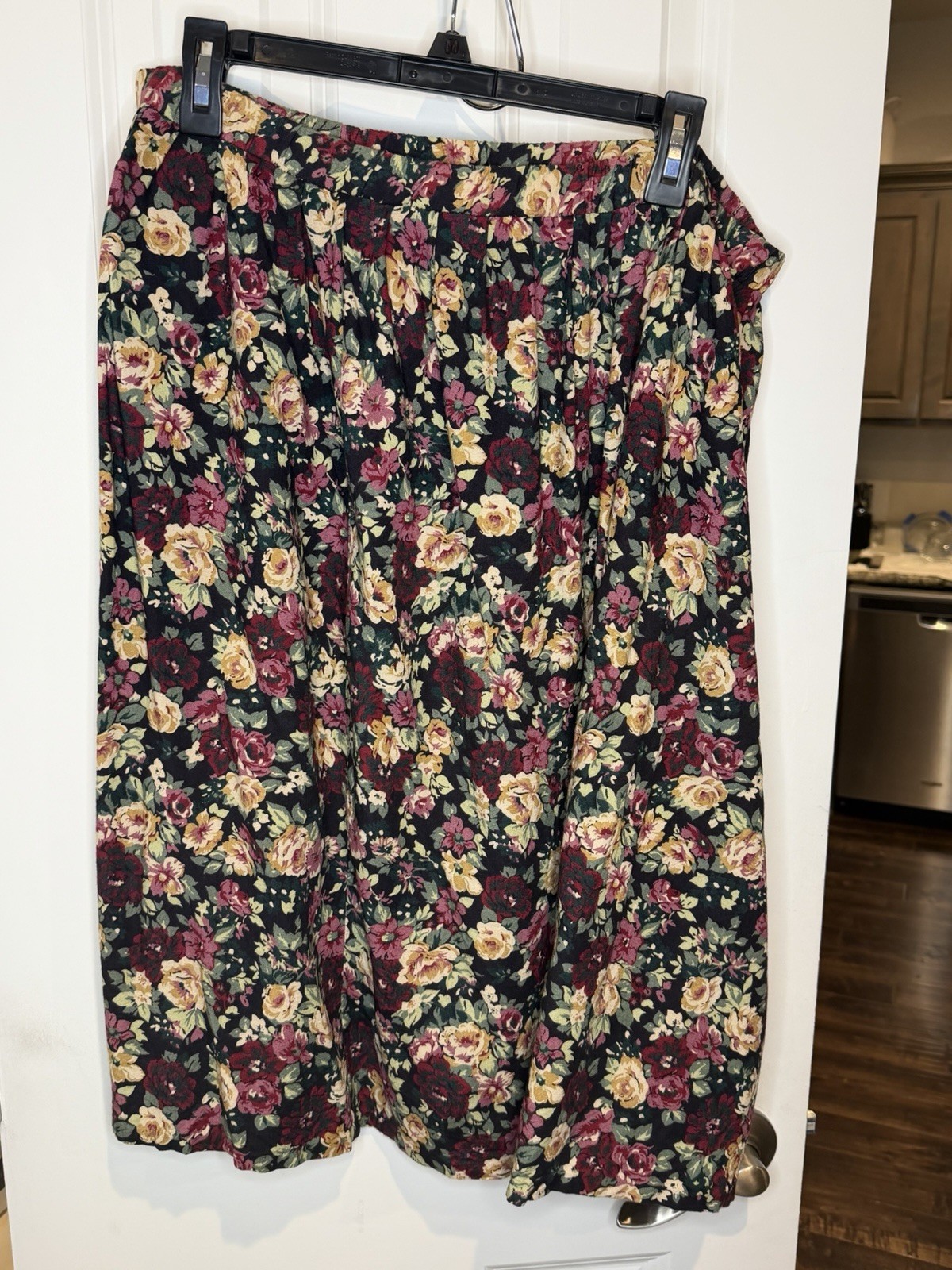 Vintage Matthew & David 2-Piece Skirt Set – Green Floral & Lace – Size 8