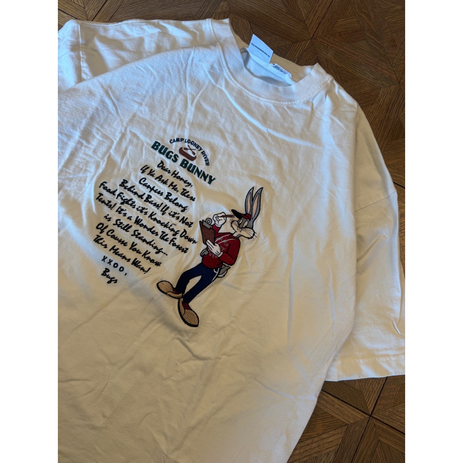 Vintage 1994 Acme Clothing Bugs Bunny Camp Looney River T-Shirt XL 10