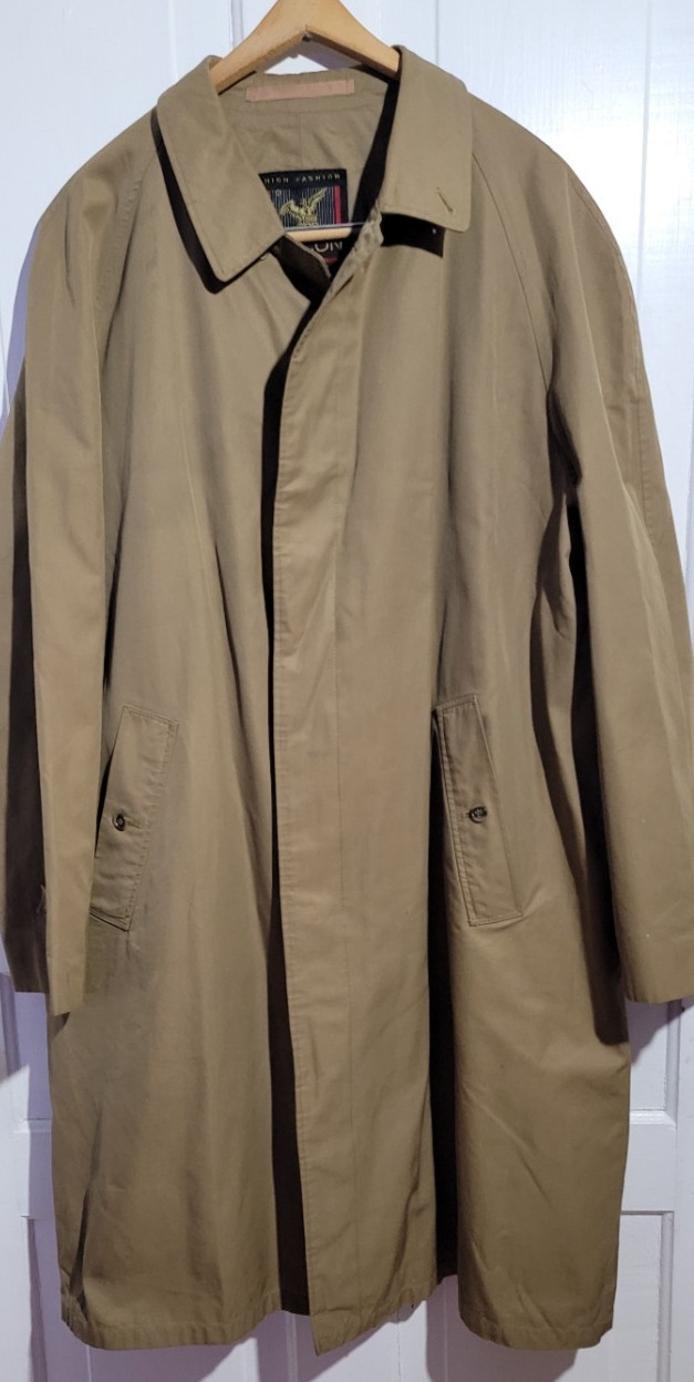 Luxury Falcon Egyptian Cotton Bamacaan Trench Coat VTG Mallwitz Bekleidung MB XL