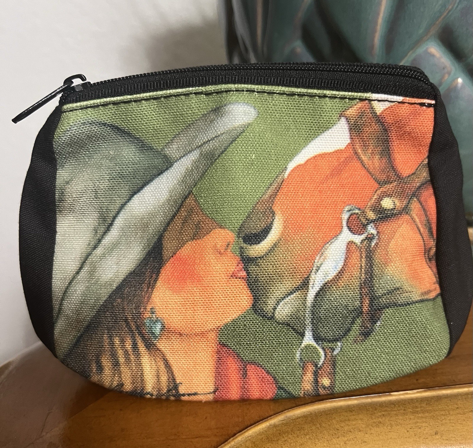Cowgirl Western Accessory Bag Wallet Zipper Coin Pouch NWOT “Girl with Horse”