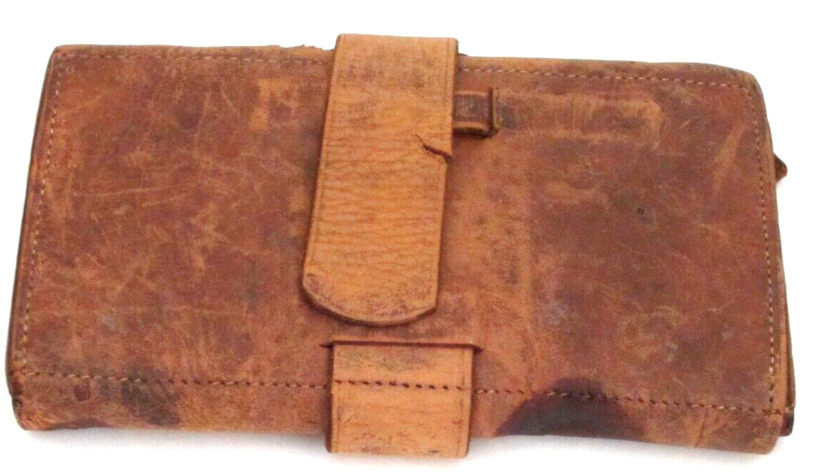 antique mans’ calfskin leather wallet