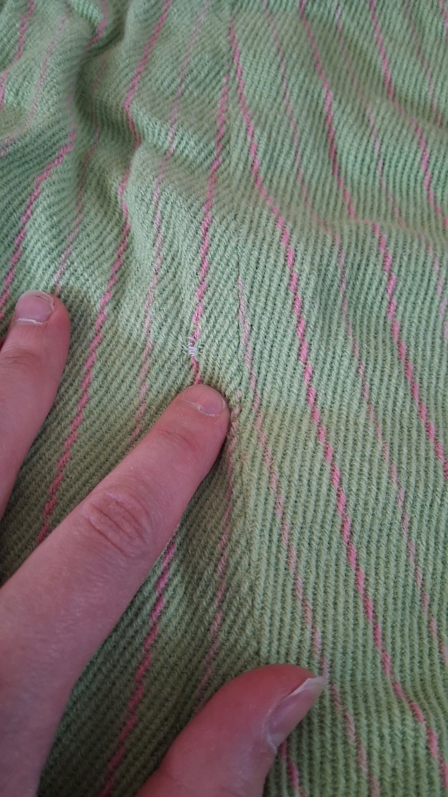 1950s Vintage Cigarette Pants, Green And Pink Striped Woven Sz 10 Fontana Italy