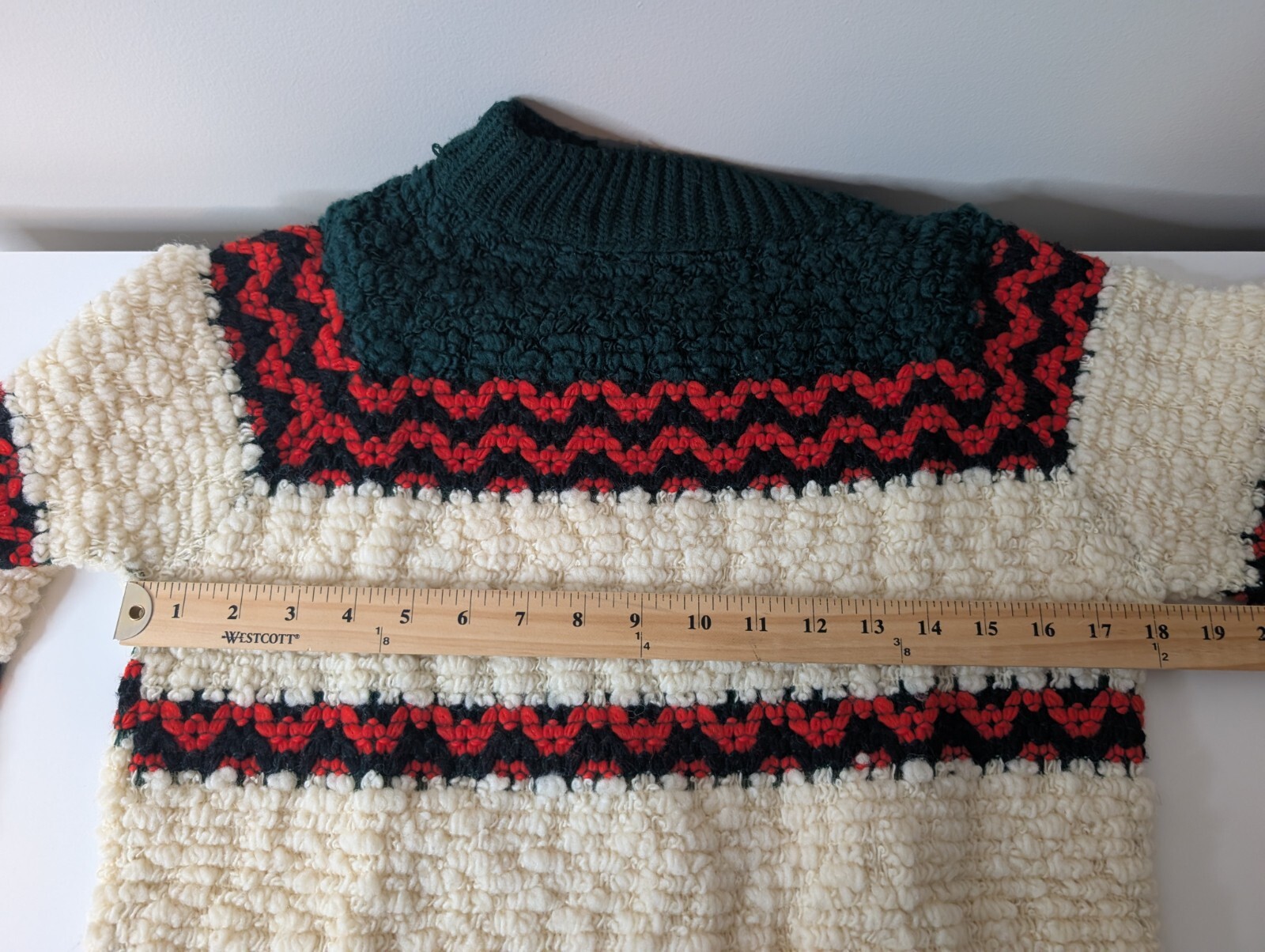 Vintage 1970s Jack Frost Boucle Pullover Sweater Size Small (See Measurements)