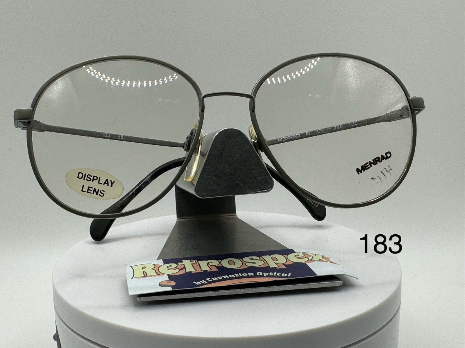 True Vintage Eyeglasses NOS Round Metal Original Demo Lens Menrad 278 Matte Grey