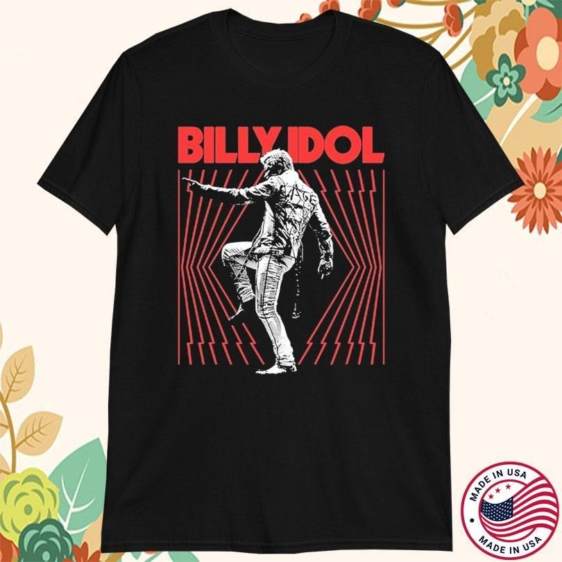 Billy Idol The Cage 2023 Tour Heavy Cotton Black S-5XL T Shirt SG560