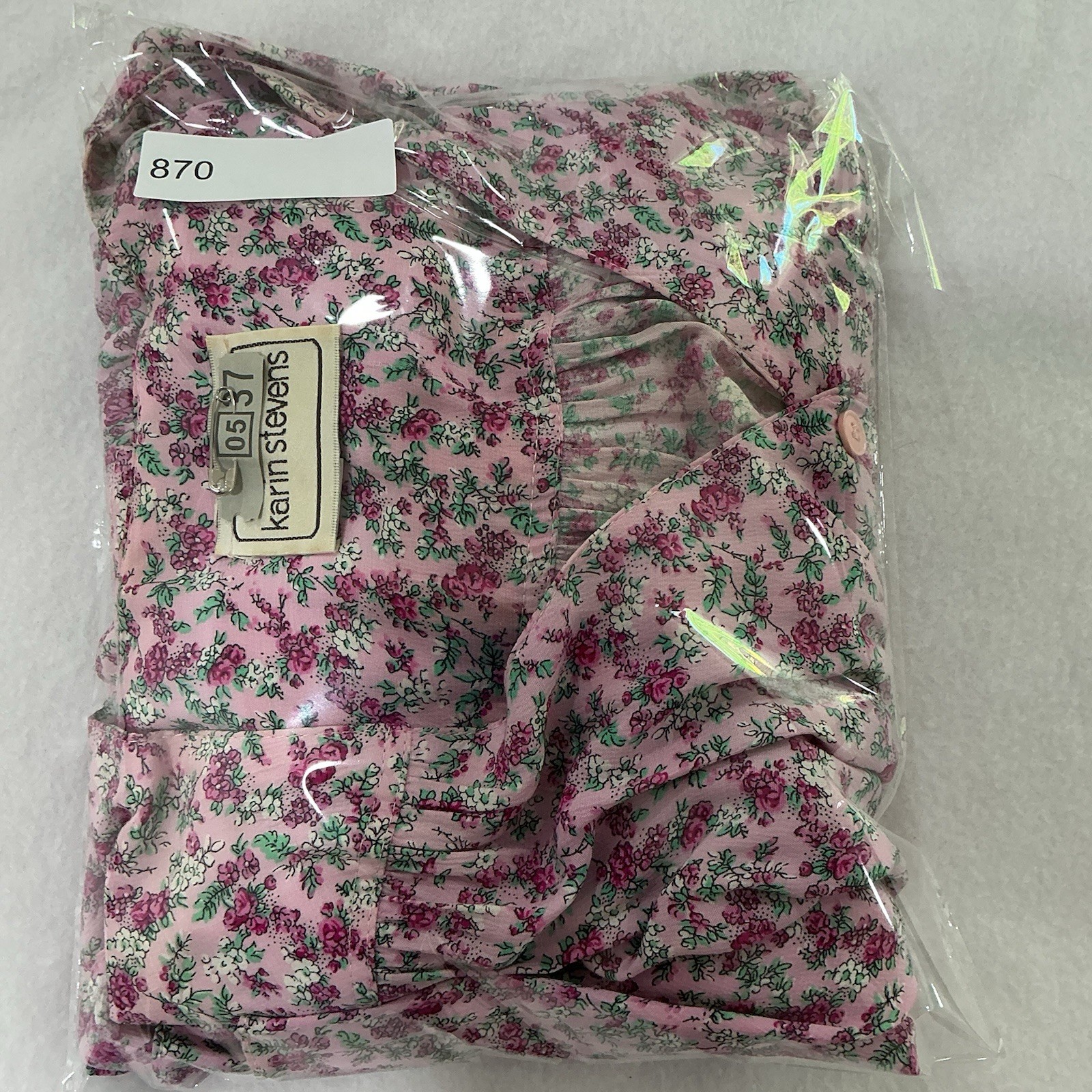 Karin Stevens Floral A-Line Dress 12 Cottagecore Vintage 90s Mom Union Made USA