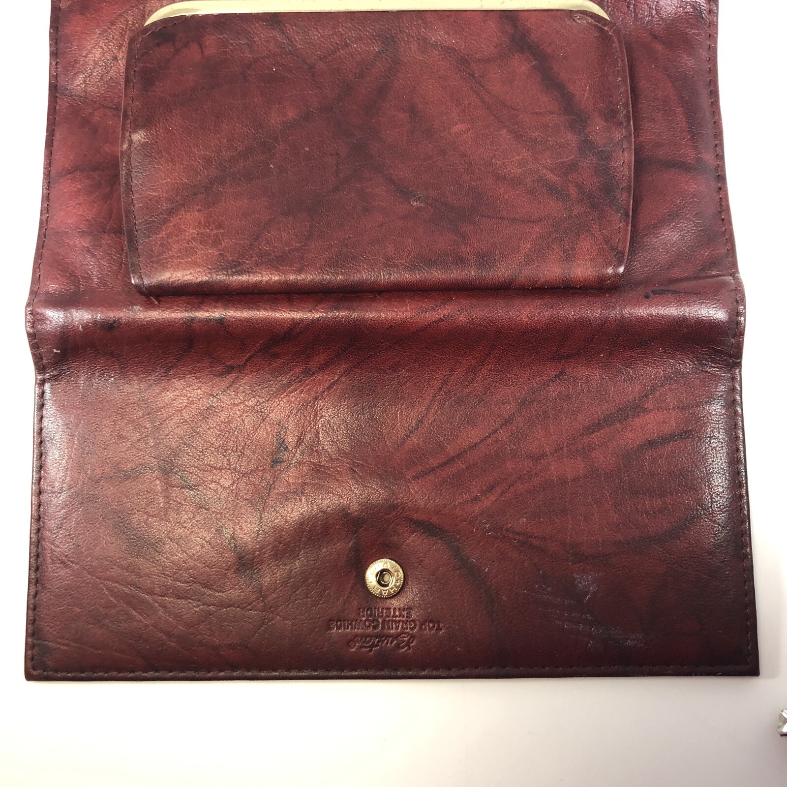Vintage Buxton Top Grain Cowhide Checkbook Wallet *Checkbook Cover Not Included*