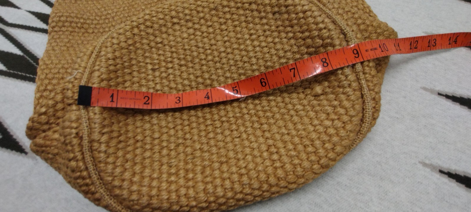 Basket Bucket Purse Burlap Fine Weave Straw Style European Sturdy Beige Purse