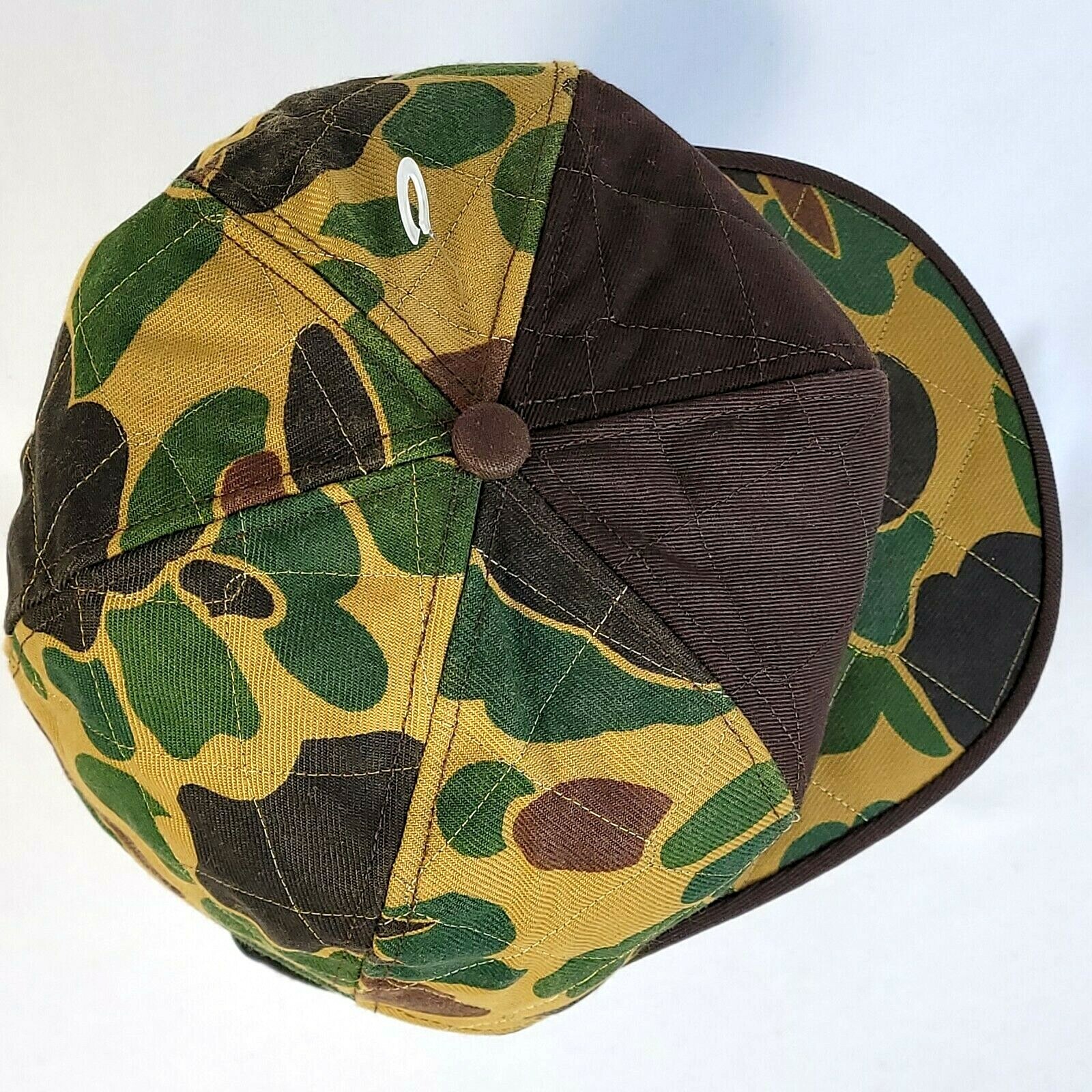 Vintage NOS Irish Setter Red Wings Quilted Camo Brown Green Ear Flap Hat Cap XL