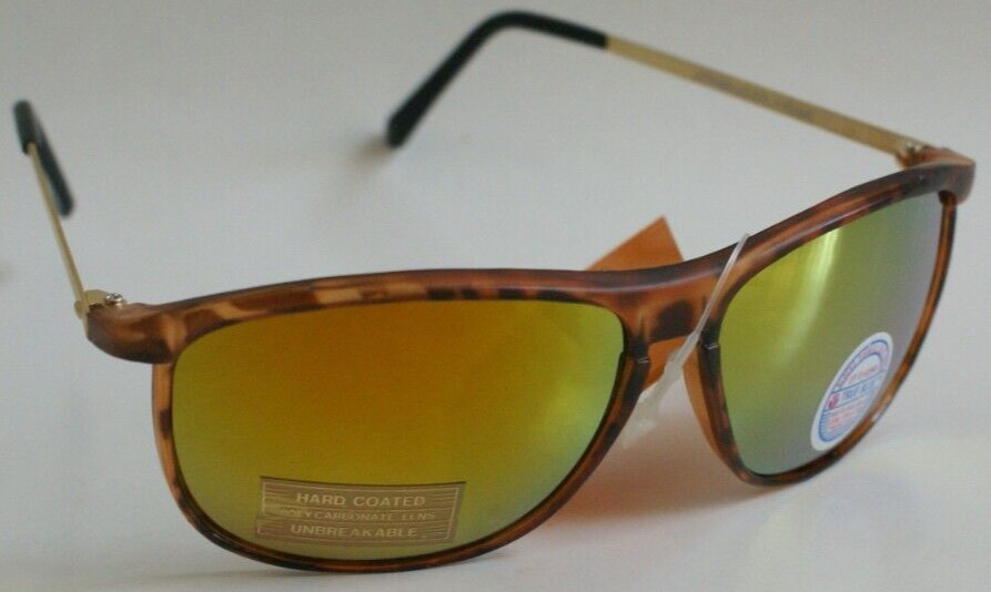 NWT True Vintage Graphite style 90’s iridium gold True Blue blocker Sunglasses