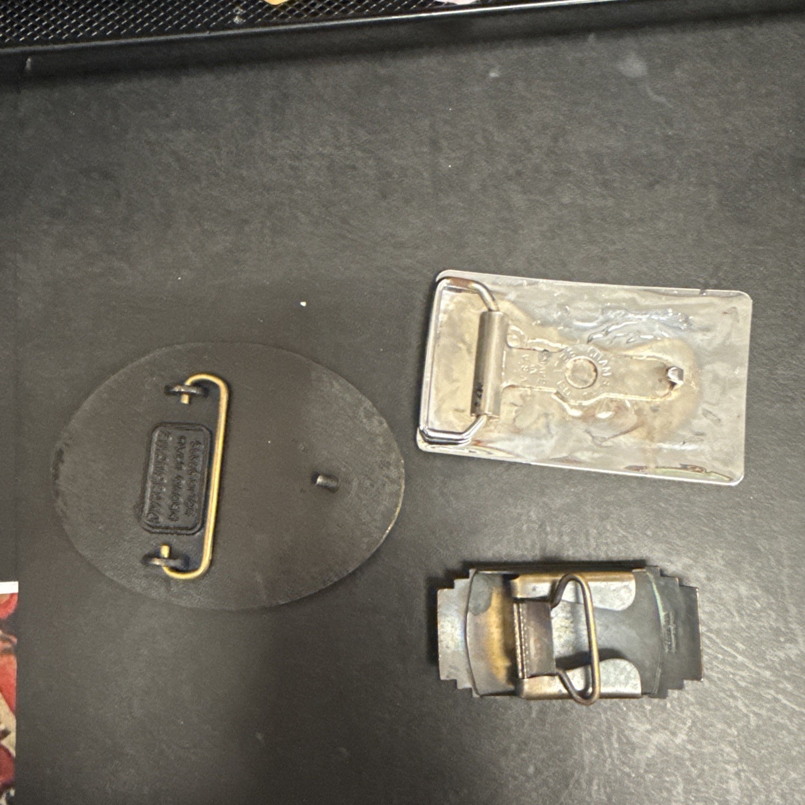 3 Belt Buckles Chambers Belt Co.made in USA, Dyna Provo Utah, College seal