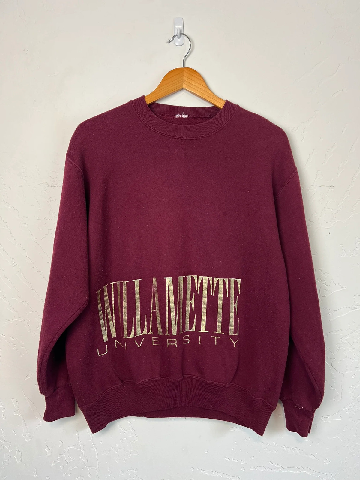Vtg 90s Unbranded (label faded) Willamette University Crewneck L