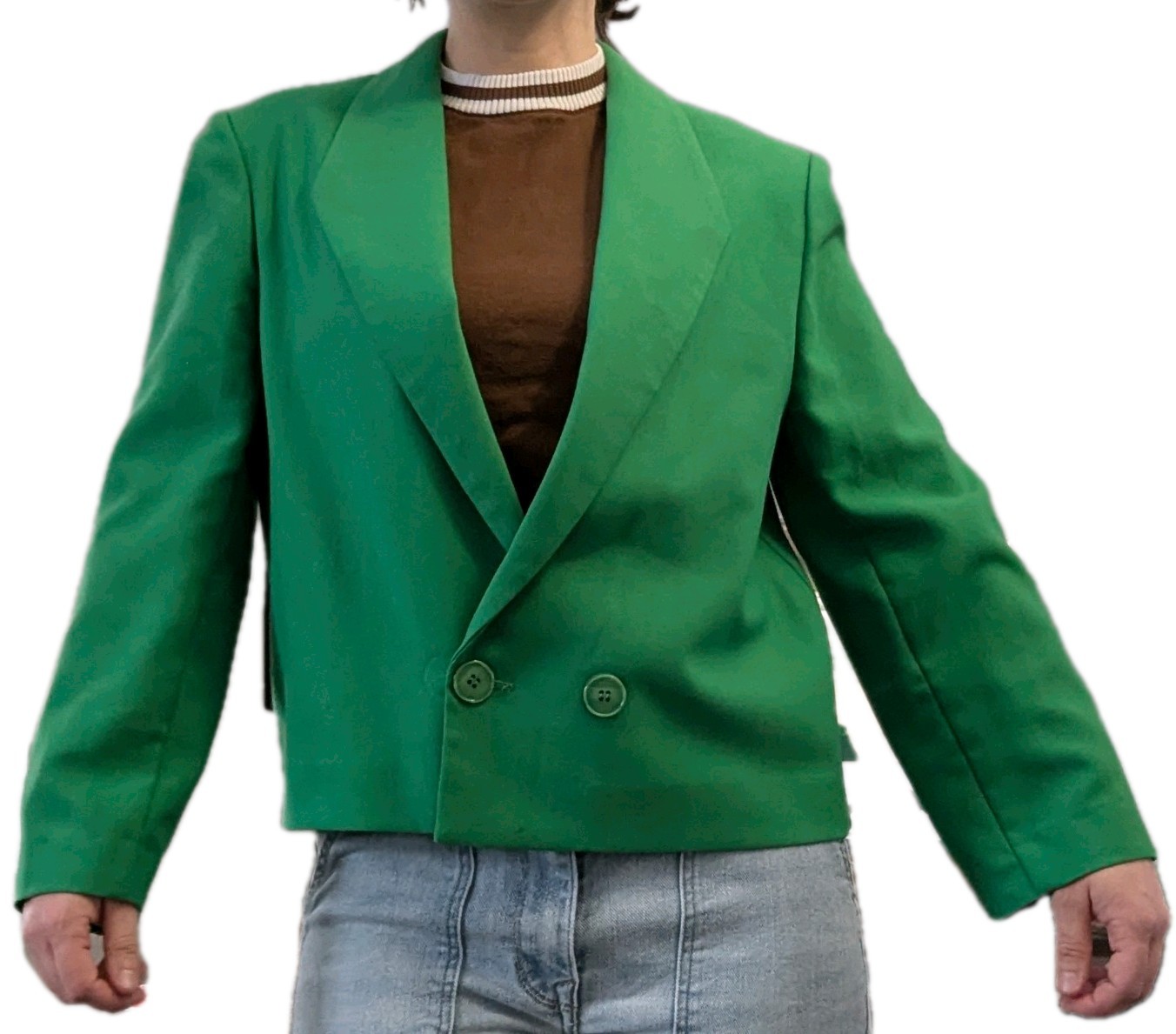 VTG Inner Visions By Ship N Shore Women’s Green Double Breasted Blazer Size 16