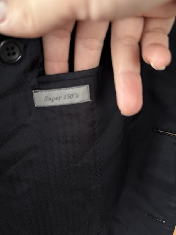Men Canali Blazer Black Wool 38 / M / 46