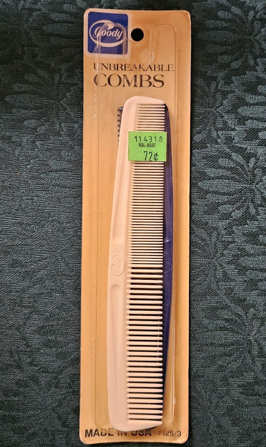 Goody 2 Pack New Old Stock Unbreakable Combs 1982 Sealed Poly Bristles