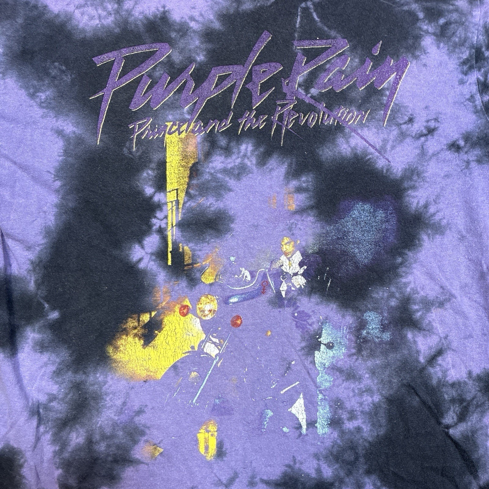 Prince Purple Rain Shirt Medium Tie Die Reprint 90s Rock Music Band Classic
