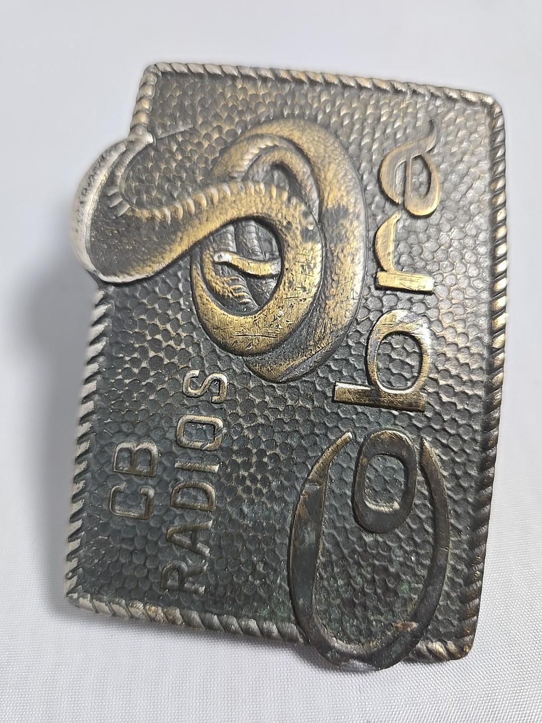 Vintage 70’s CB Radios Cobra Buckles Belt Buckle Golden Made In Usa