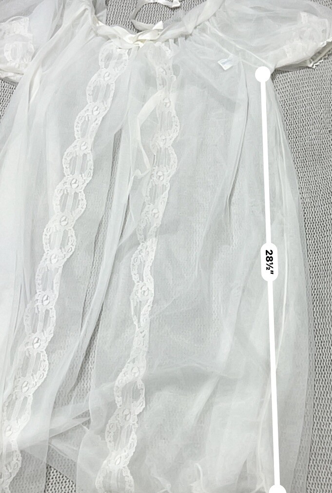Vintage 60s Radcliffe Bridal sheer Peignoir Robe Set White