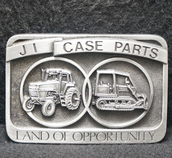 XD19124 VINTAGE 1986 *J.I. CASE PARTS- LANE OF OPPORTUNITY* TRACTORS BELT BUCKLE