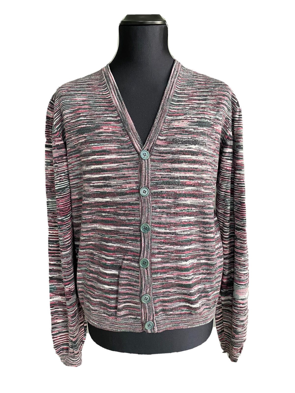 MISSONI JUMPER VINTAGE SWEATER SWEATER CARDIGAN 100% WOOL WOOL JH336