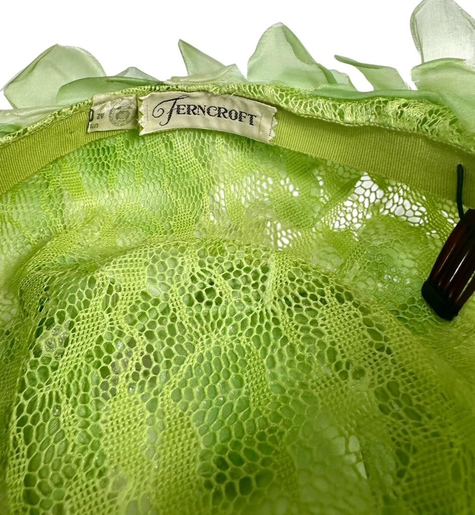 Vintage Ferncroft Floral Capulet Hat Circa 1960’s