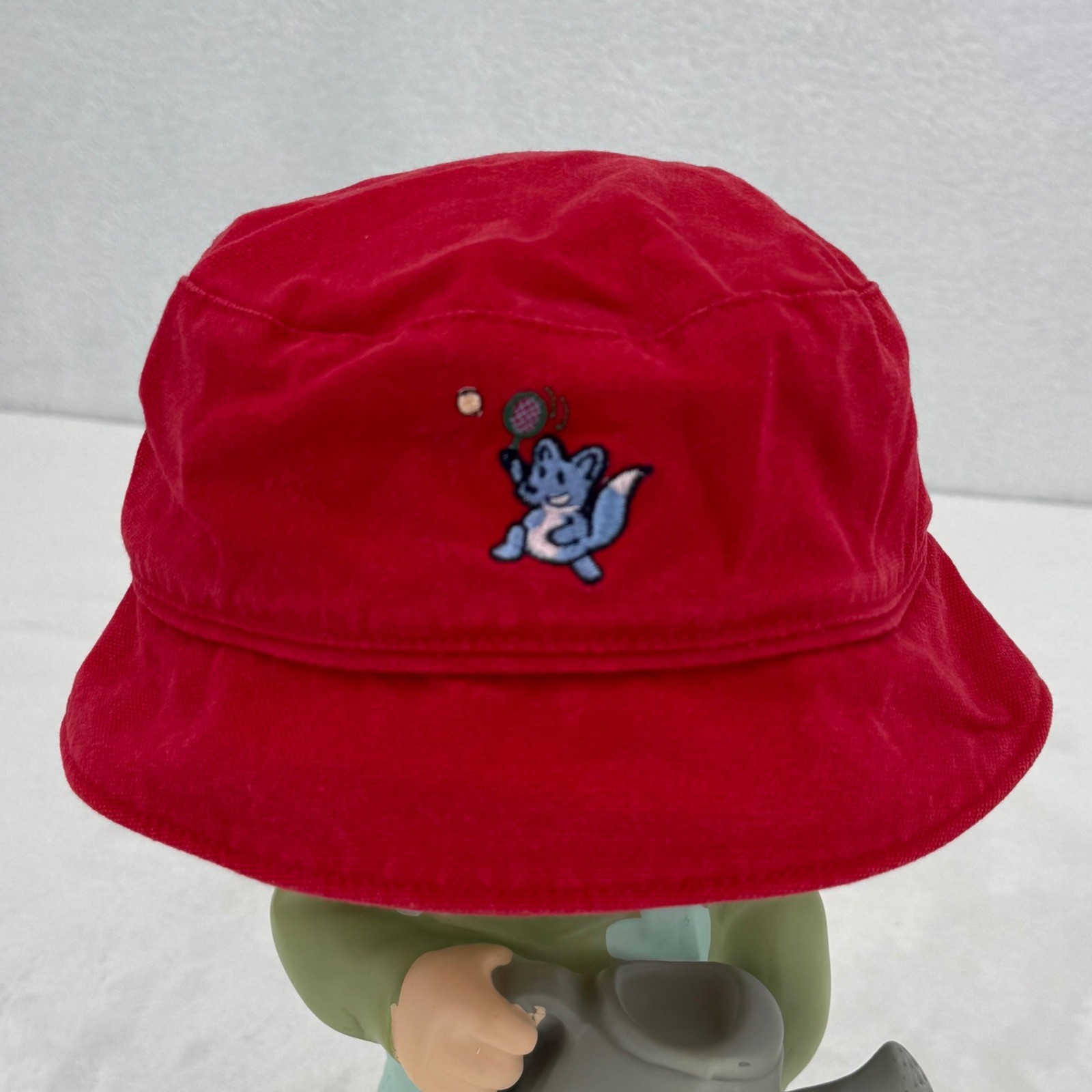 Vintage Gymboree Bucket Sun Hat Infant 0-6 Month Embroidered Tennis Squirrel Y2K