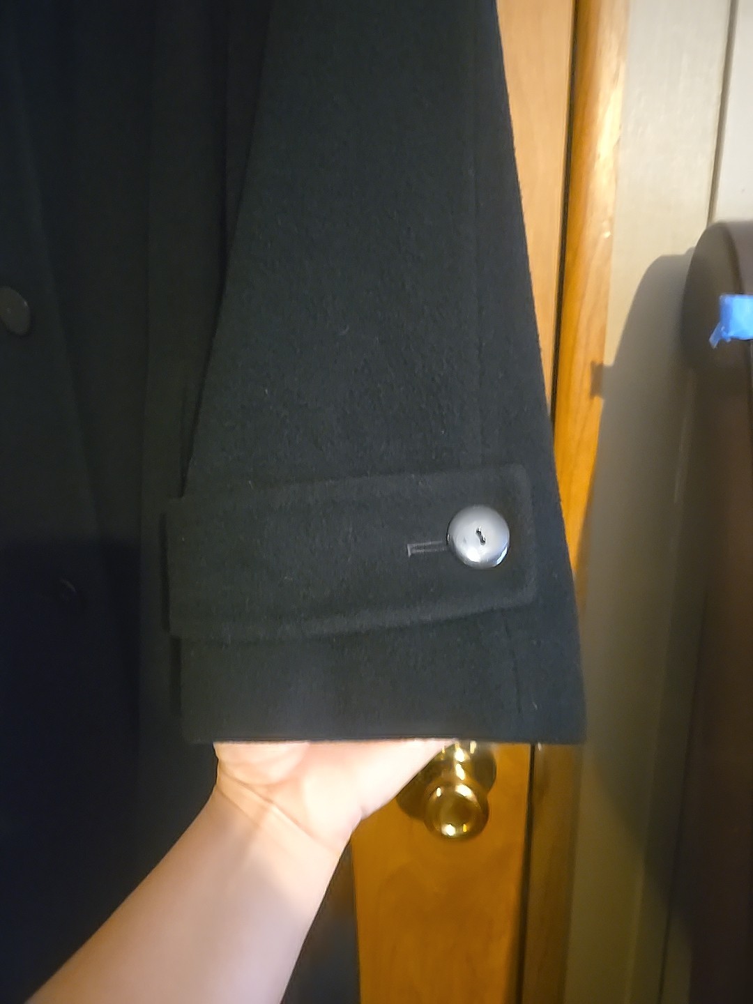 Vintage Pure Cashmere By Neiman Marcus Long Black Coat Made In USA Size 10
