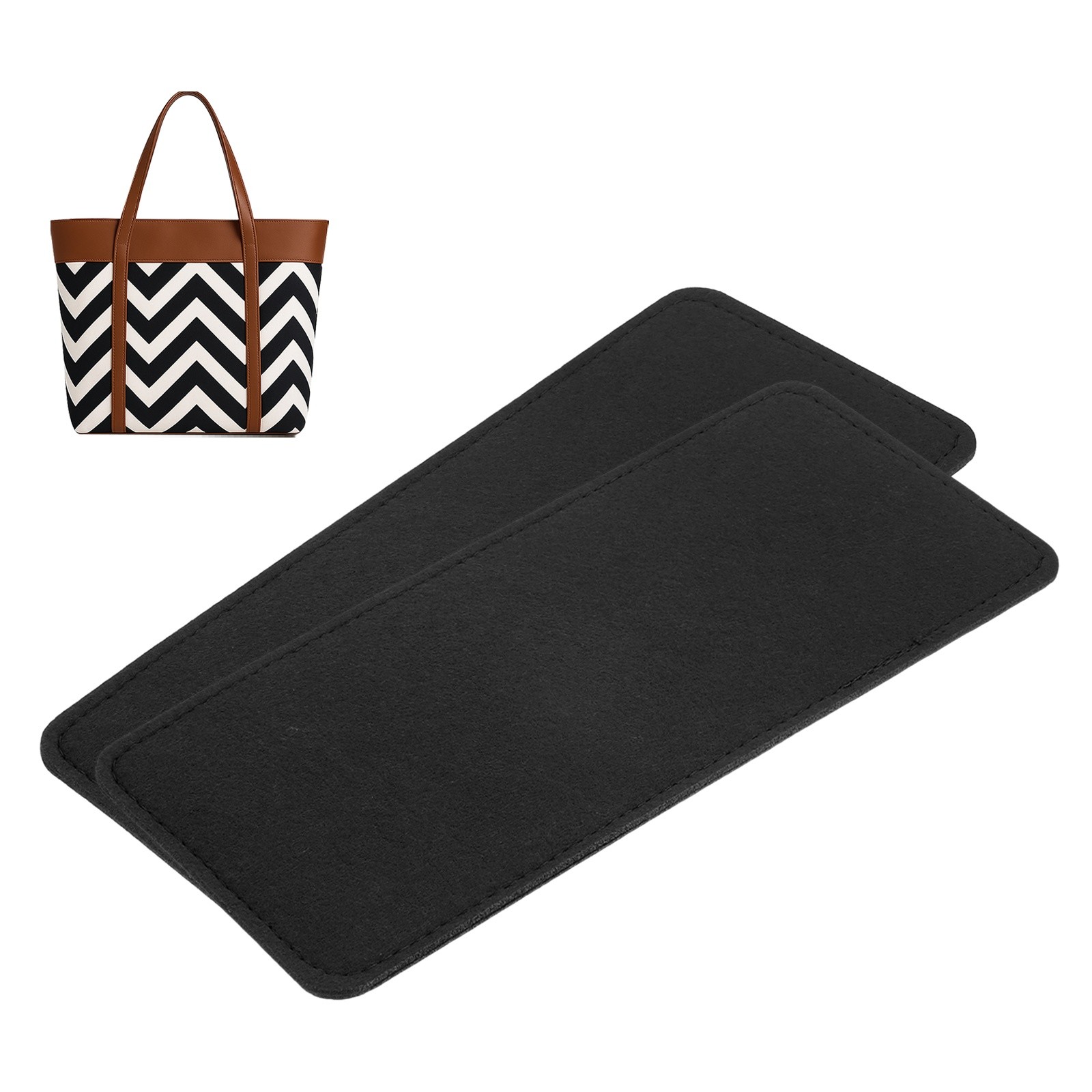 Base for felt bag 2pcs 27.5×11 cm thick 3mm, black