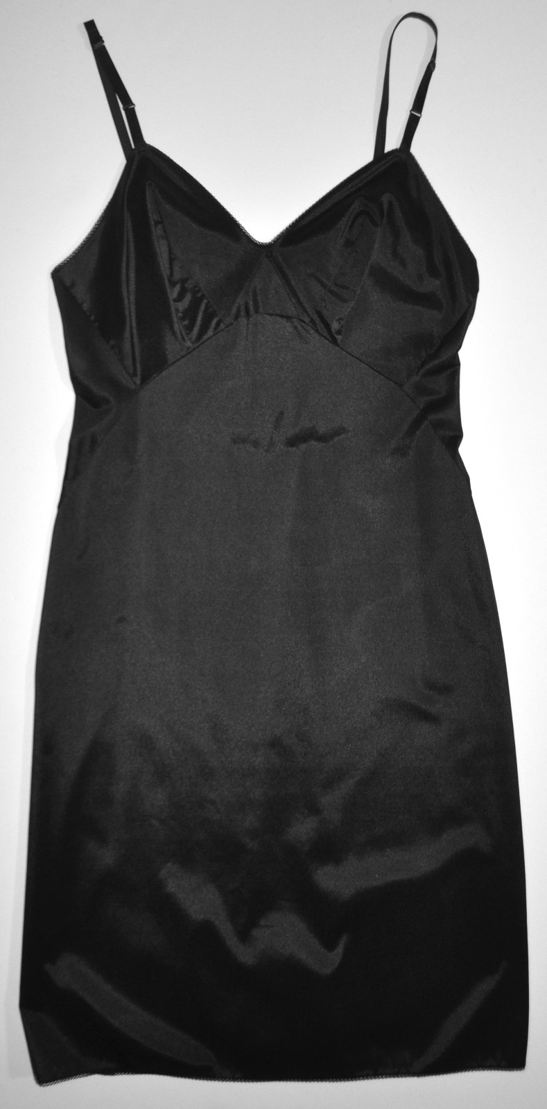 Van Raalte Women’s VINTAGE Black Slip Size Small 32 DUPONT Nylon Adj. Straps USA