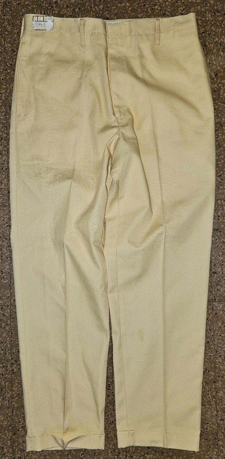 Vintage Levis BIG E Sta Prest Trimcuts New Yellow Size 32×28 Trousers