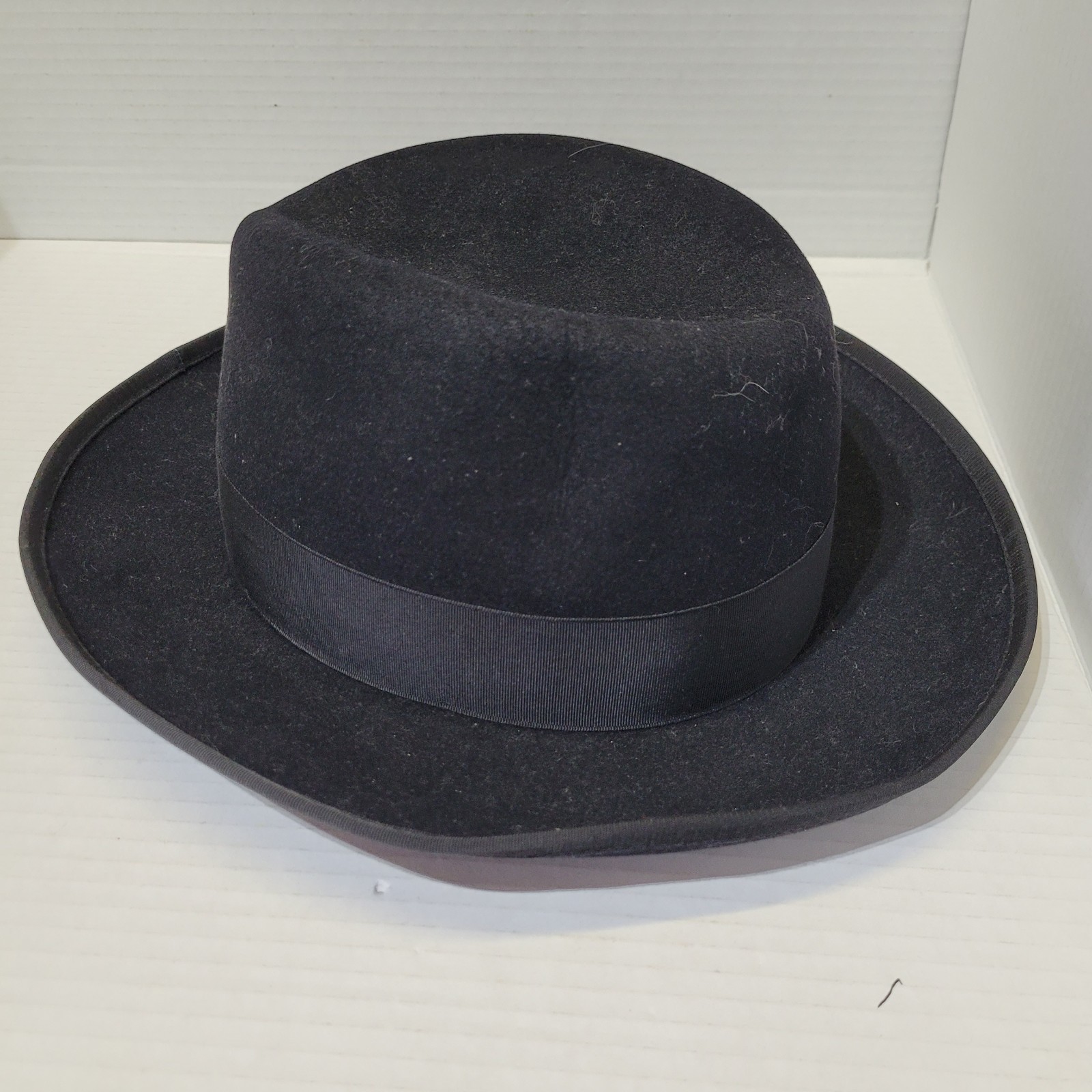 Huckel Villavacencio Fedora Hat Black Fur Felt Medium Vintage Men’s EUC