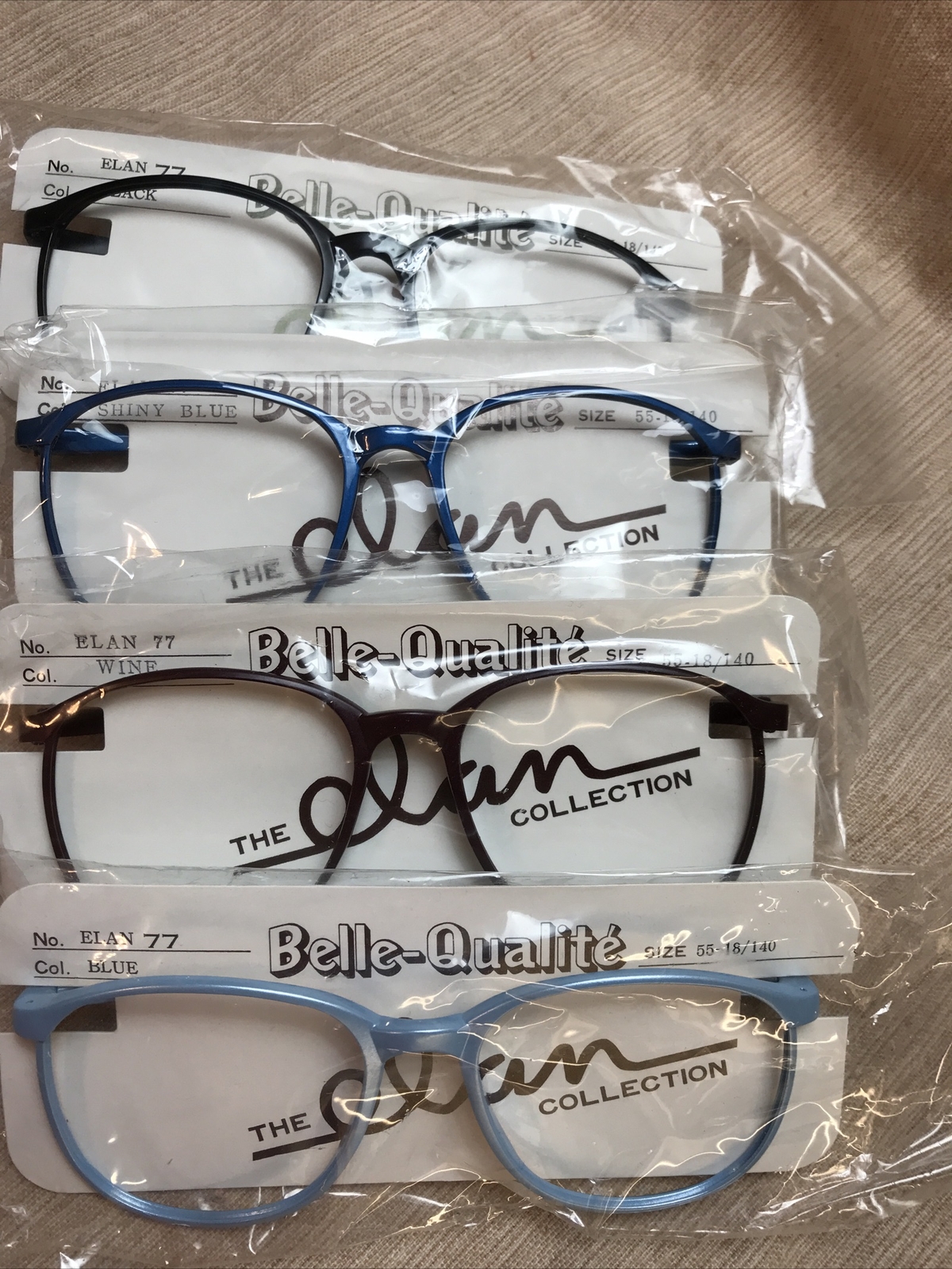 4 Carbon Frames 55-18-140 Carbon Eyeglass Frames LtBlue, Wine, Shiny Blue, Black