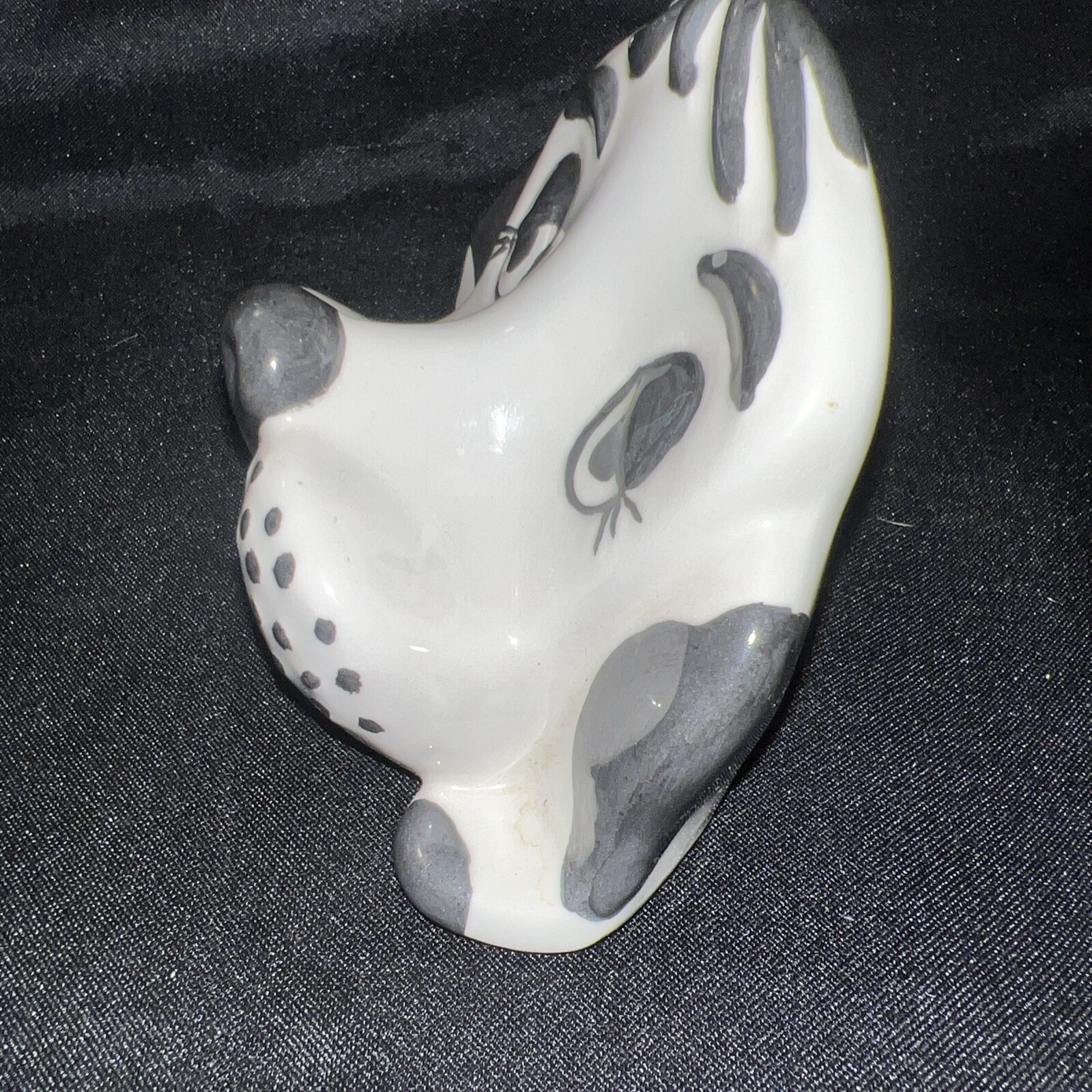 Vintage Arnel Ceramic Dog Face Eyeglasses Holder Stand Sleepy Eyes