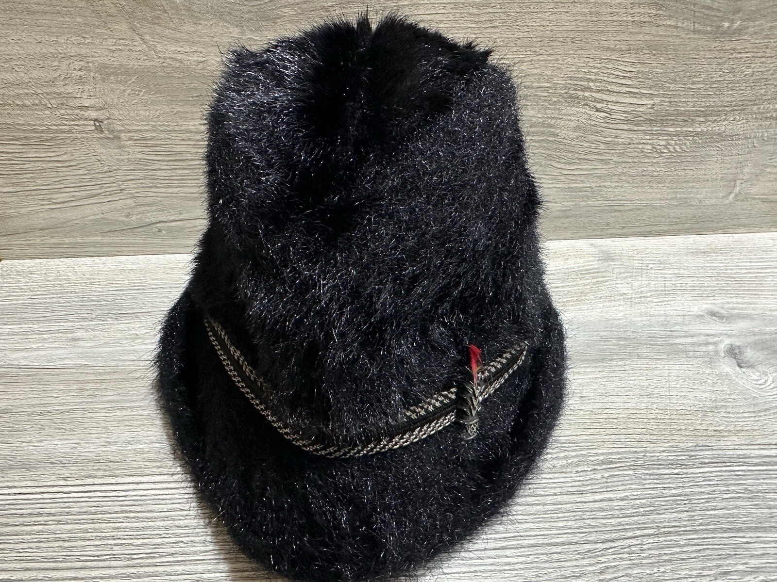 Vintage United Hatters Cap & Millinery Workers Union Black Faux Fur Hat *Medium*