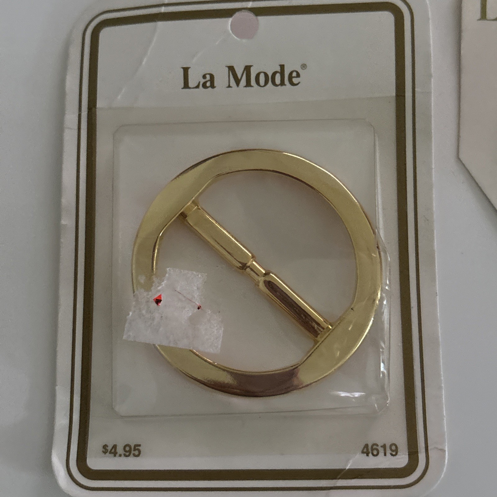 2 Vintage La Mode Buckle – Gold #4619 1 1/2” 38mm NEW OLD Stock