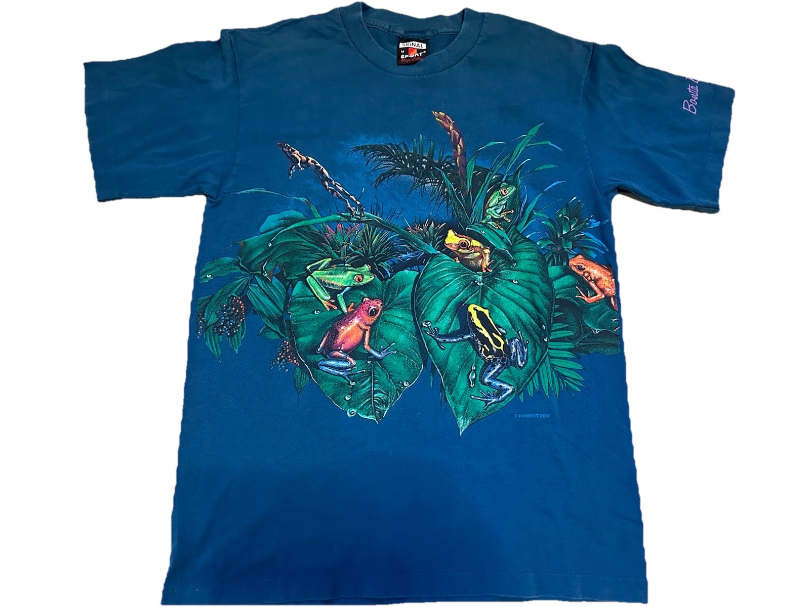 VTG Rainforest Frogs Extinction is Forever T Adult M Signal Sport Single Stitch