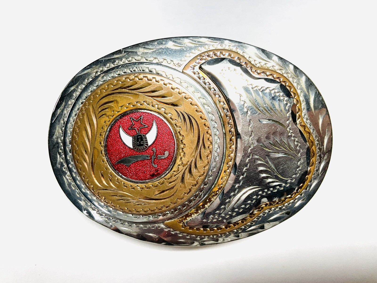 Vintage Wil-Aren Originals Western Belt Buckle With Shriners Emblem