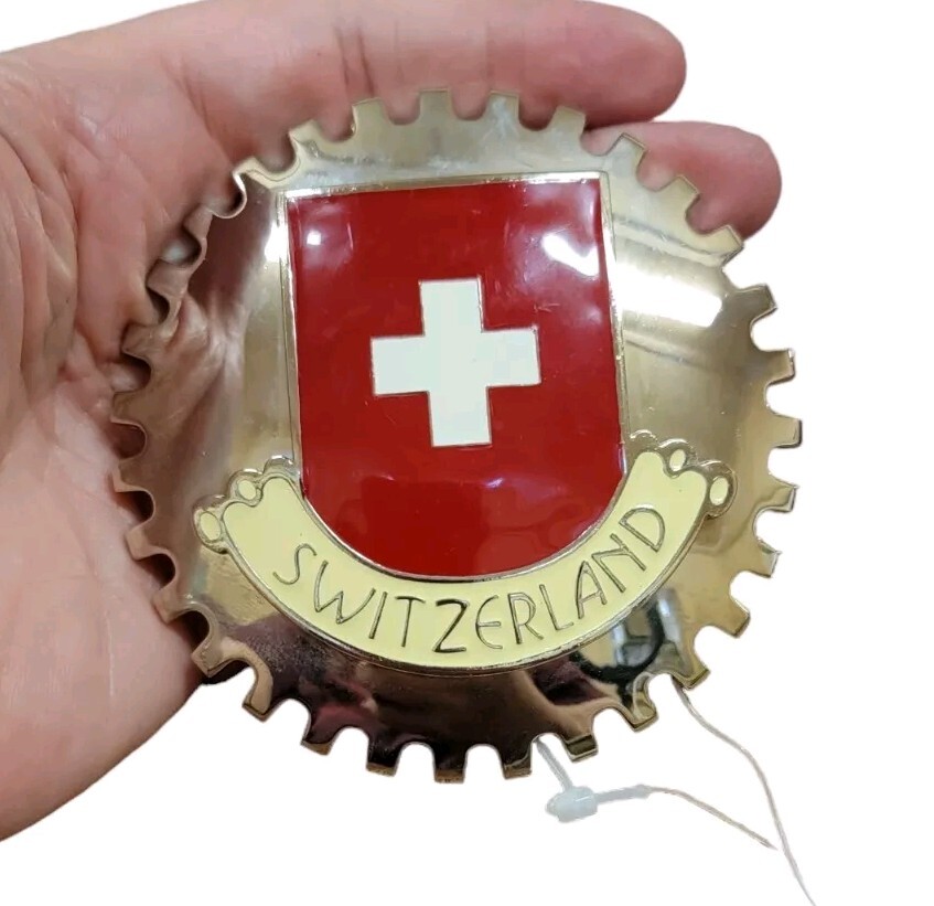 Artifakt Switzerland Auto Club Badge Belt Buckle Little Earth New Old Stock