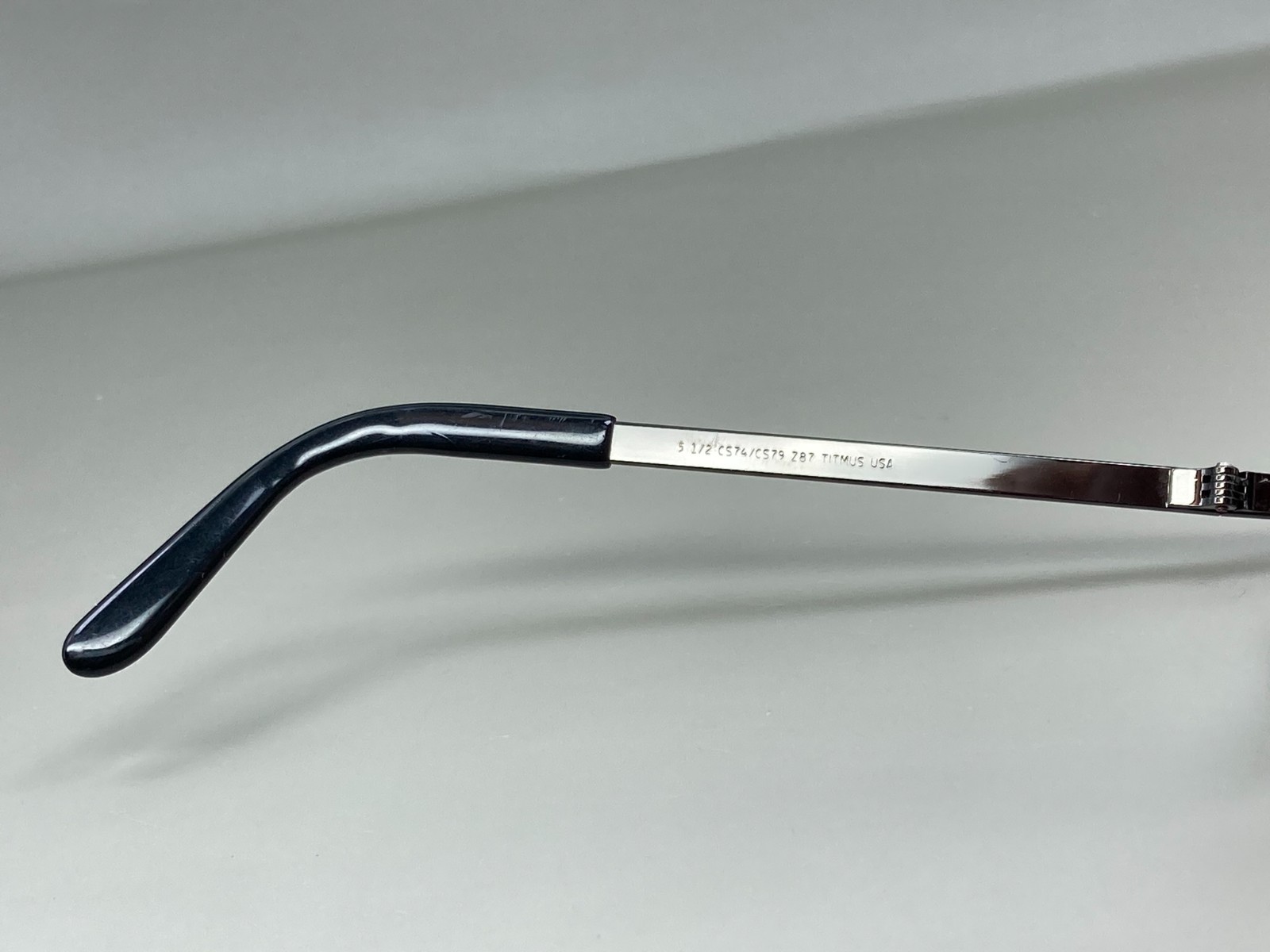 Titmus Vintage Eyeglasses Frame Black Round Full Rim Z87 50[]20 5 1/2 Eyewear