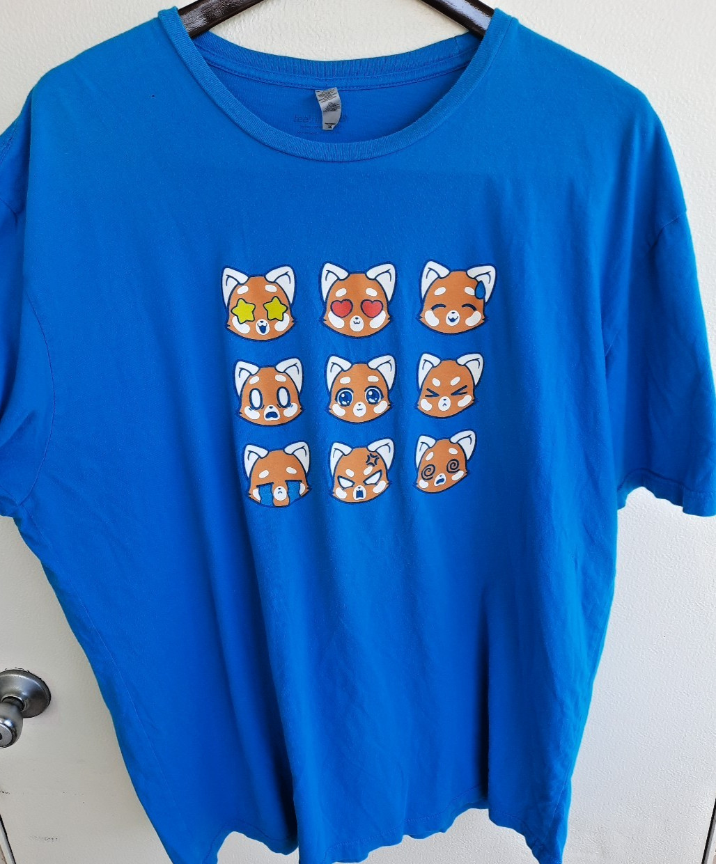 Tee Turtle Unisex XXL T Shirt Anime Foxes Blue Background 100% Cotton A