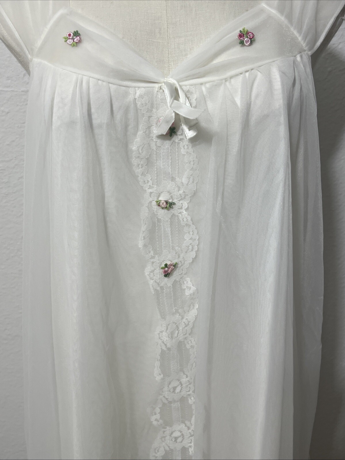 Vintage 60s Radcliffe Bridal sheer Peignoir Robe Set White